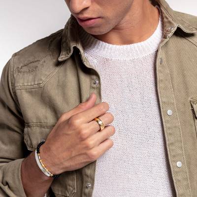 Yellow Gold-Plated Ornament Ring - TR2277-413-39 - Thomas Sabo