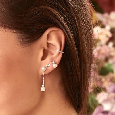 Silver White Stone Single Stud Earring - H2132-051-14 - Thomas Sabo