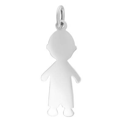 Pendentif Garçon Or Blanc - Vandona