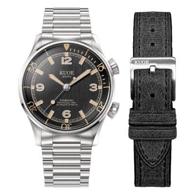 Sombrero 90-011 Black Linen Textured Dial Watch - Kuoe Kyoto