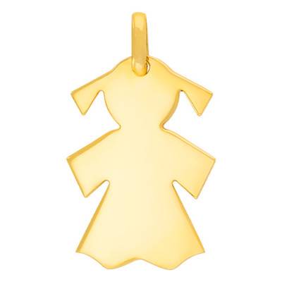 Yellow Gold 375 or 750 Little Girl Pendant - Rosatella
