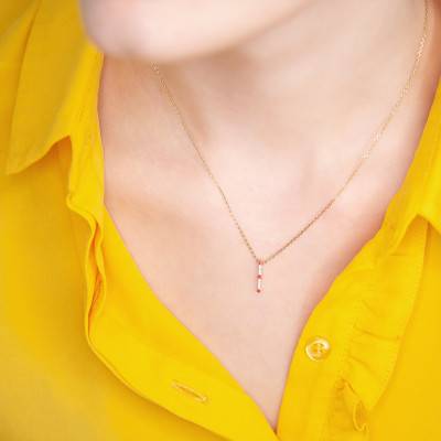 Pendentif, Or Jaune 375 & Rubis - Aurora