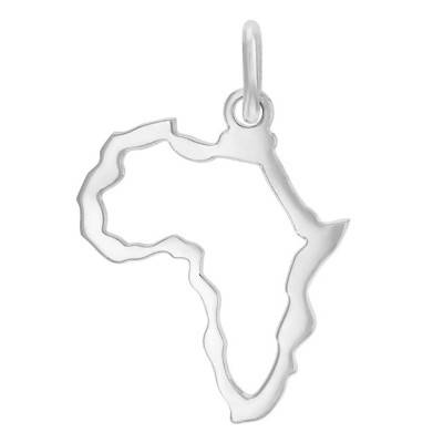 Pendentif Afrique Ajourée Or Blanc - Vandona