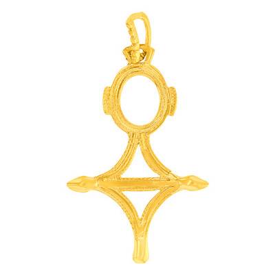 Yellow Gold Agadez Cross Pendant - Vandona