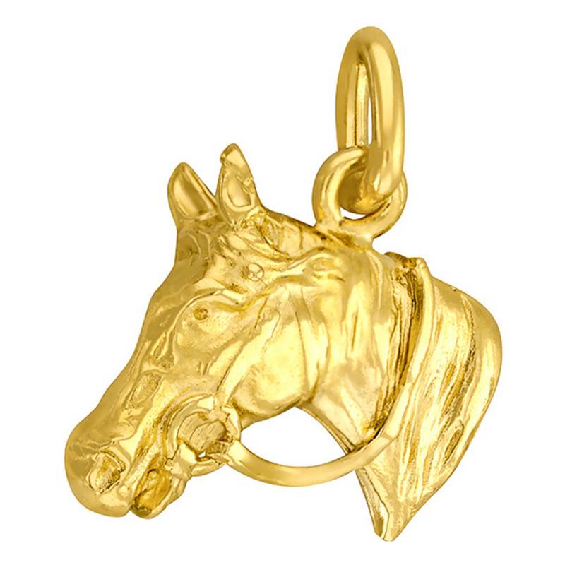 Yellow Gold 375 or 750 Horse Head Pendant - Vandona