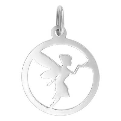 Pendentif Fée Ajourée Or Blanc - Vandona