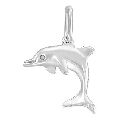 Pendentif Dauphin Or Blanc - Vandona