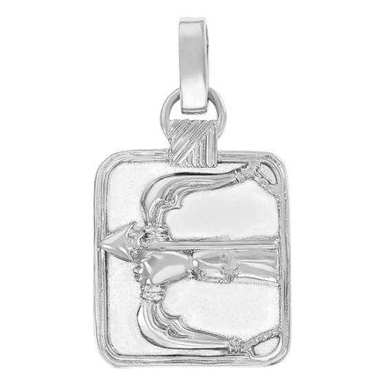 Pendentif Médaillon Sagitaire En Argent 800 - Style Vintage Zodiaque, Neuf Jamais Porté