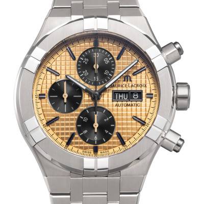 Titanium Yellow Aikon Automatic Chronograph Watch AI6038-TT032-530-1 - Maurice Lacroix