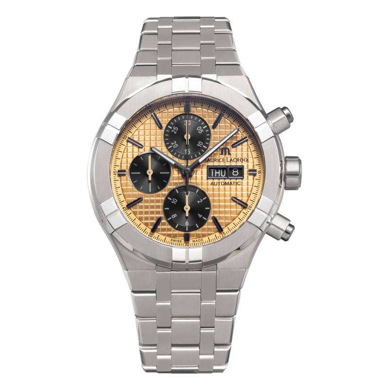 Titanium Yellow Aikon Automatic Chronograph Watch AI6038-TT032-530-1 - Maurice Lacroix