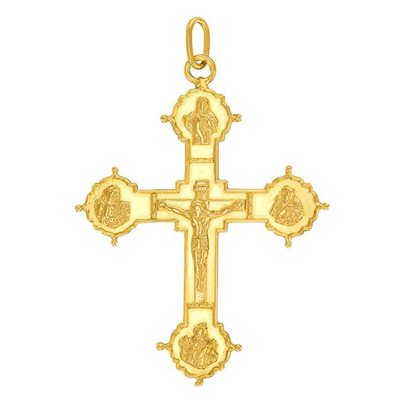 Yellow Gold Arlésienne Cross Pendant - Vandona
