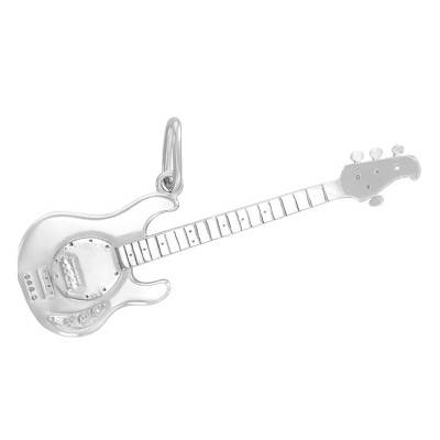 Pendentif Guitare Basse Argent - Vandona
