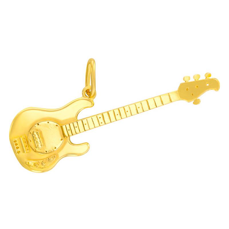 375/1000 or 750/1000 Yellow Gold Bass Guitar Pendant - Vandona