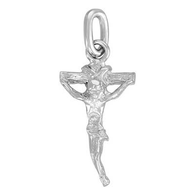 Pendentif Croix du Christ Or Blanc - Vandona