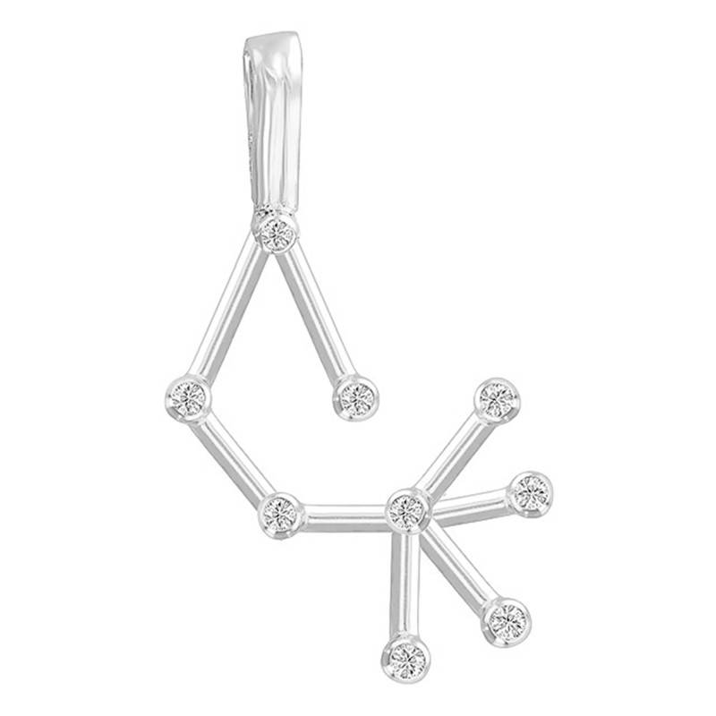 Scorpio Constellation White Gold 375 or 750 Pendant - Vandona