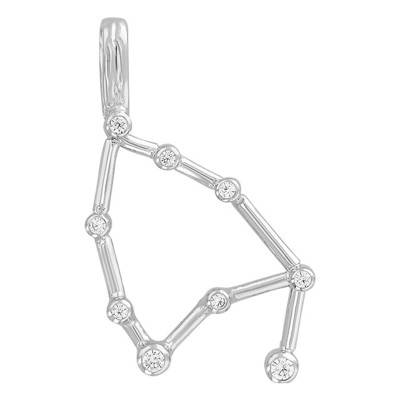 Pendentif Constellation Capricorne en Or Blanc 375 ou 750 - Vandona