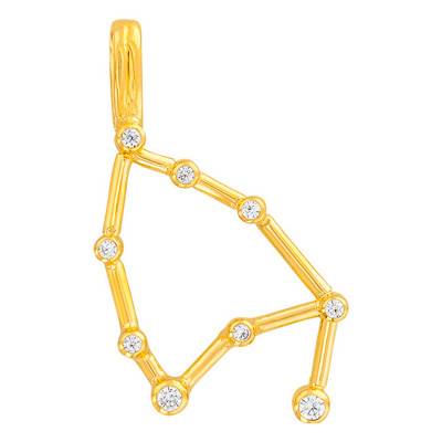 Pendentif Constellation Capricorne en Or Jaune 375 ou 750 - Vandona