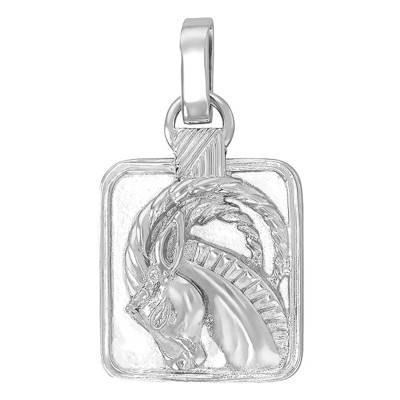 White Gold Capricorn Zodiac Pendant - Vandona