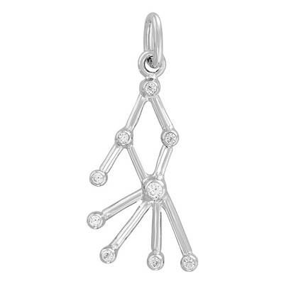 Pendentif Constellation Sagittaire en Or Blanc 375 ou 750 - Vandona