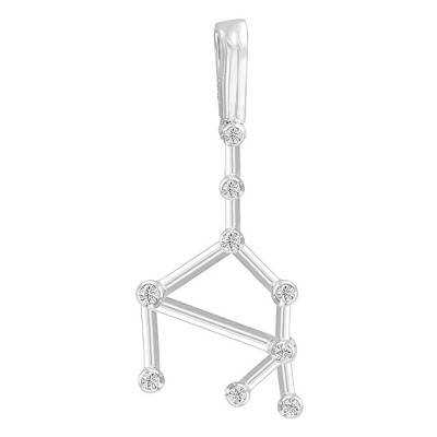 Pendentif Constellation Taureau en Or Blanc 375 ou 750 - Vandona