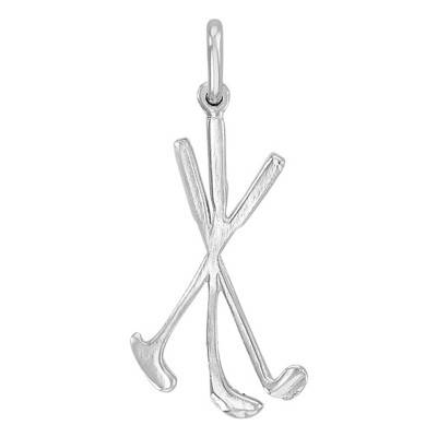 White Gold Golf Club Pendant - Vandona