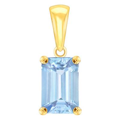 Yellow Gold & Aquamarine Pendant - Aurora