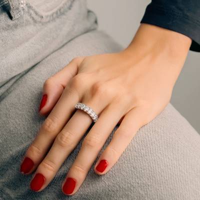 Alliance en Platine & Diamants 2,10 ct, Largeur 2,50 mm - Alliantine