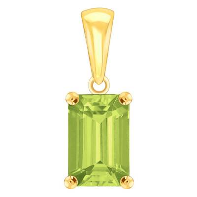 Pendentif Peridot Or forme Emeraude - Aurora