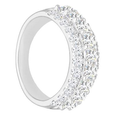 Alliance en Platine & Diamants 2 ct, Largeur 3,70 mm - Alliantine