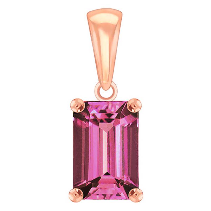Fuchsia Rose Gold Rhodolite Pendant - Aurora
