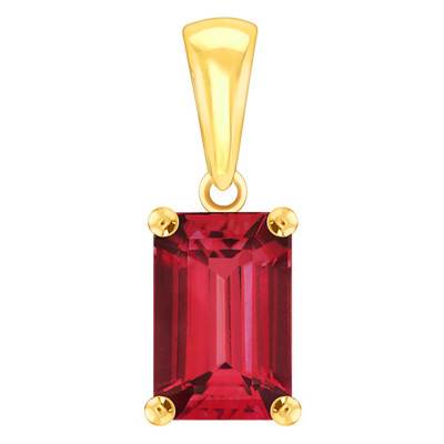 Pendentif Rubis Or forme Emeraude - Aurora