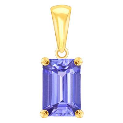 Pendentif Tanzanite Or forme Emeraude - Aurora