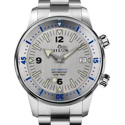 Archimedes Aqua Steel Silver Storm Watch - Milus