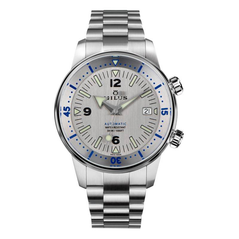Archimedes Aqua Steel Silver Storm Watch - Milus