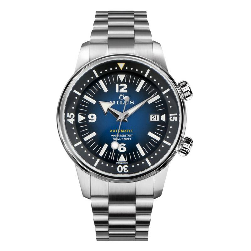 Archimedes Aqua Steel Deep Blue Watch - Milus