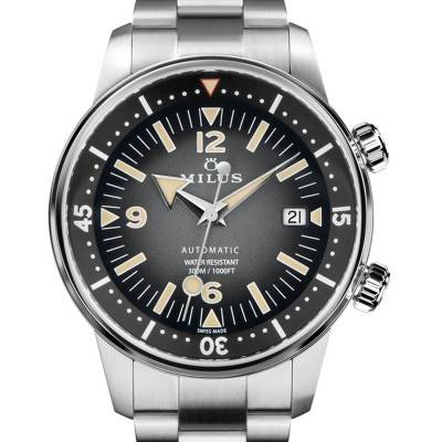 Milus Archimedes Aqua Steel Gravel Black Watch - Milus