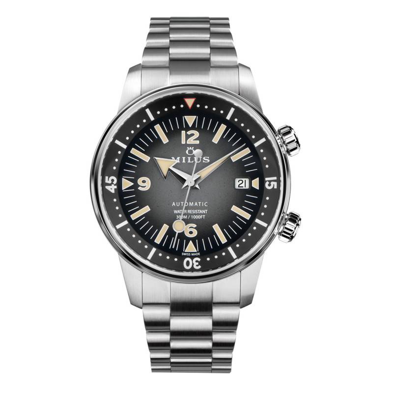 Milus Archimedes Aqua Steel Gravel Black Watch - Milus