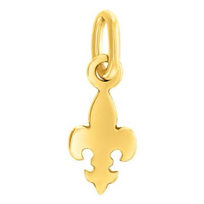Yellow Gold 375 or 750 Fleur-de-Lis Pendant - Vandona