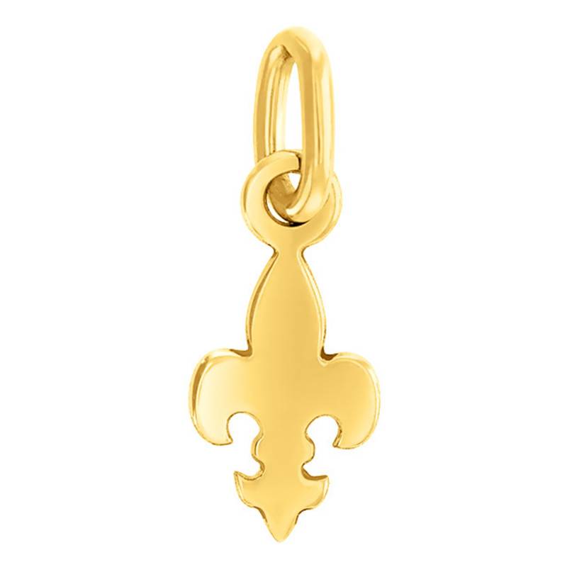 Yellow Gold 375 or 750 Fleur-de-Lis Pendant - Vandona