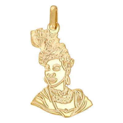 Pendentif Guadeloupéenne, Or Jaune 375 ou 750 - Rosatella