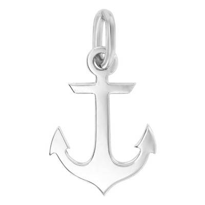 Polished 925 Silver Marine Anchor Pendant - Vandona