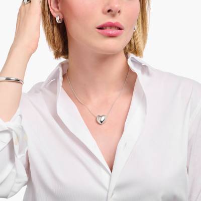Collier Bold Élégance Coeur en Argent 925, Longueur 40 à 45 cm, Largeur 1,50 mm - KE2276-001-21 - Thomas Sabo