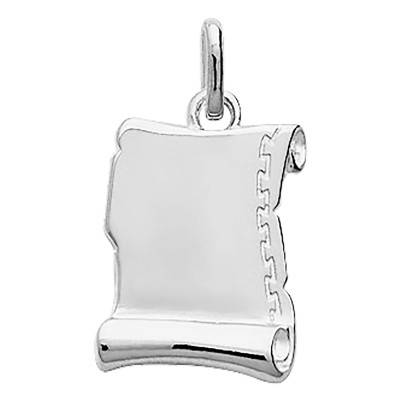 Pendentif Parchemin en Argent 925 - Emanessence