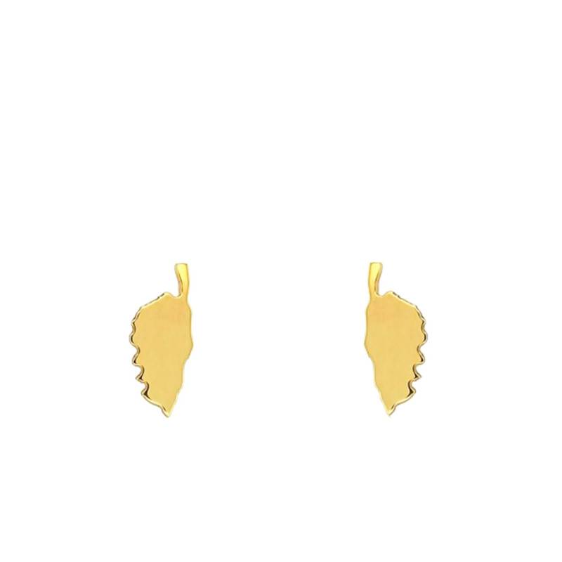 375/1000 Yellow Gold Corsica Stud Earrings - Rosatella