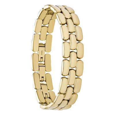 Bracelet Arden Watch Links en Acier Doré, Longueur 16,50 à 19 cm - Fossil