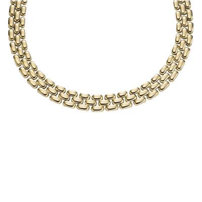 Collier Chaîne Arden Watch Links en Acier Doré, Longueur 41 à 46 cm, Largeur 1,40 mm - Fossil
