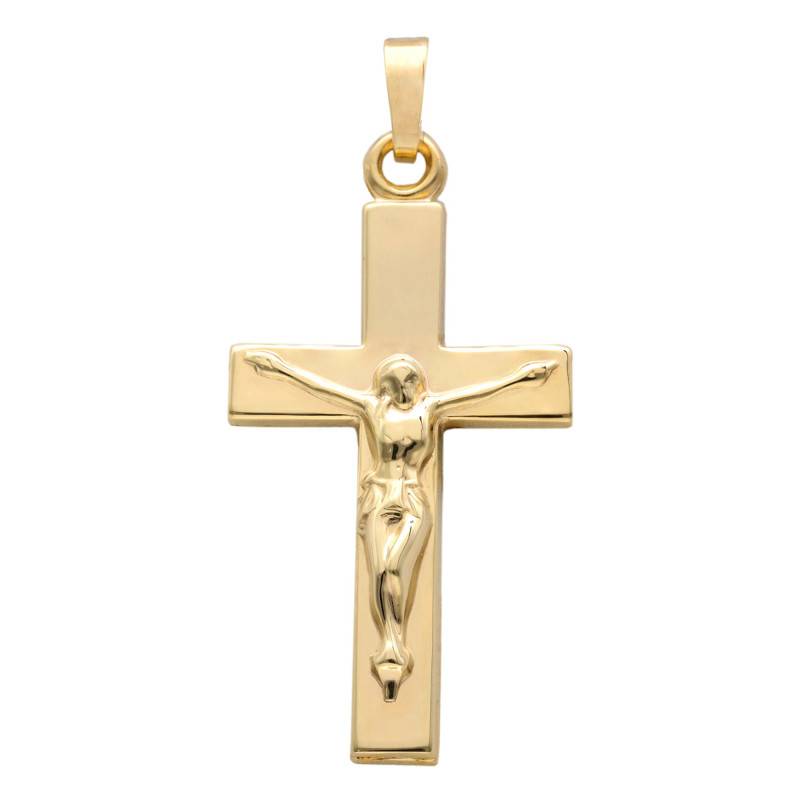 Yellow Gold 375 Christ Cross Pendant - Vandona