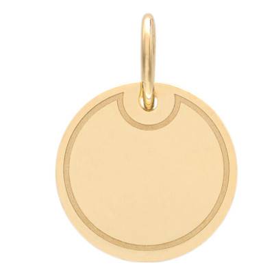 Yellow Gold Round Medallion 375 or 750, 14.80 mm Diameter - Vandona
