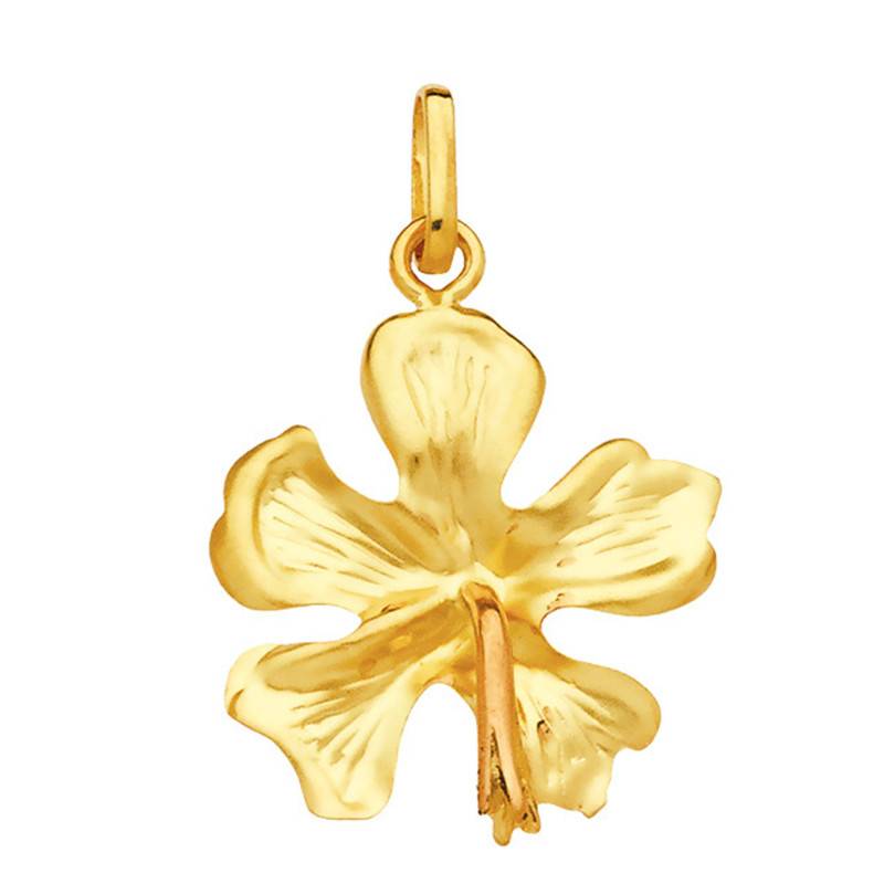 Yellow Gold Hibiscus Pendant - Rosatella