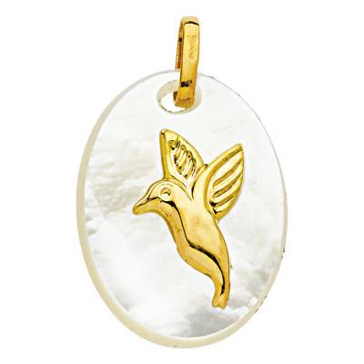 Pendentif Nacre Colibri - Rosatella